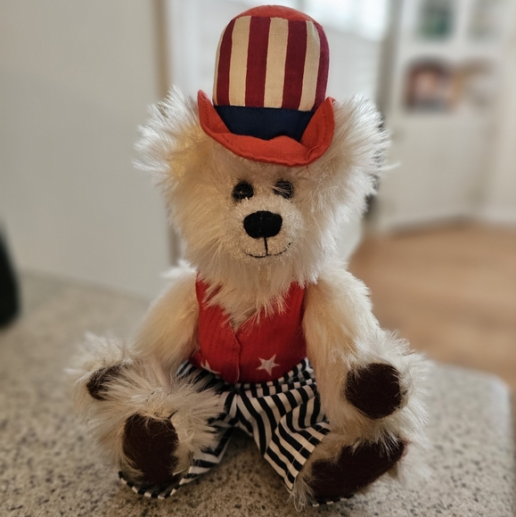 2000 Ty The Attic Treasures Collection Uncle Sam Patriotic Bear Collectible - Picture 1 of 6